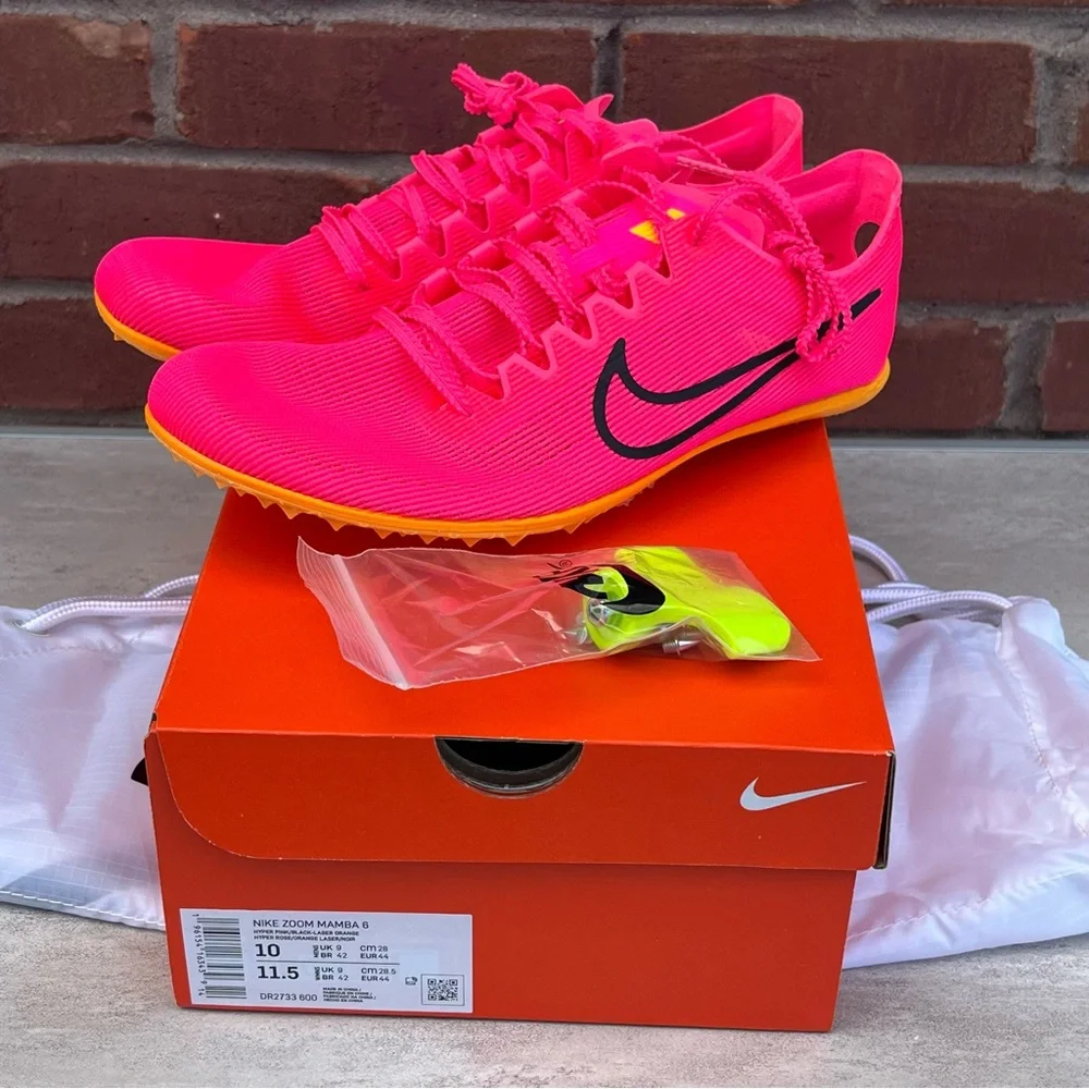 Nike Zoom Mamba 6 Hyper Pink &‎ Rose /Black Laser Orange men’s Track Shoes
